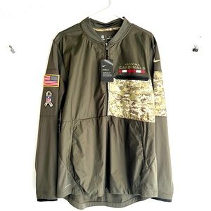 NIKE ARIZONA CARDINALS NFL SALUTE TO SERVICE SHIELD JACKET SIZE M Green Camo